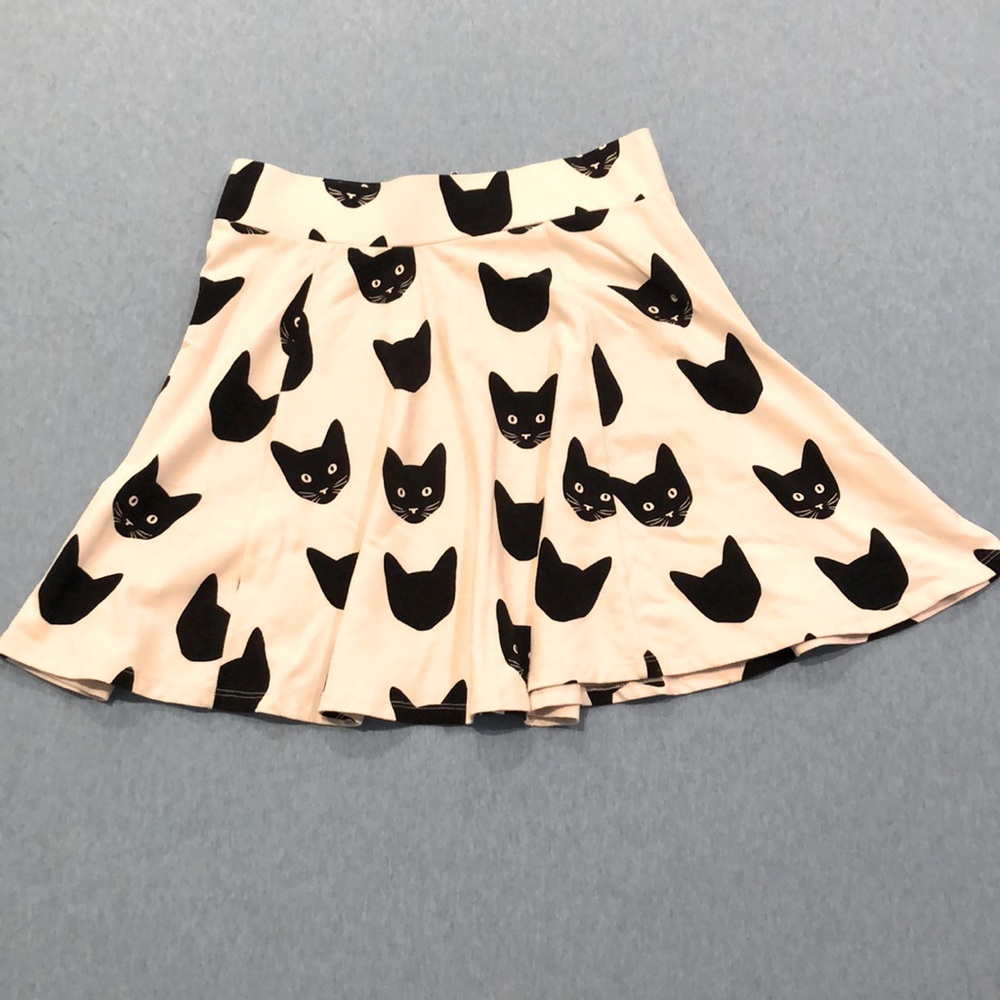 Cat print skirt